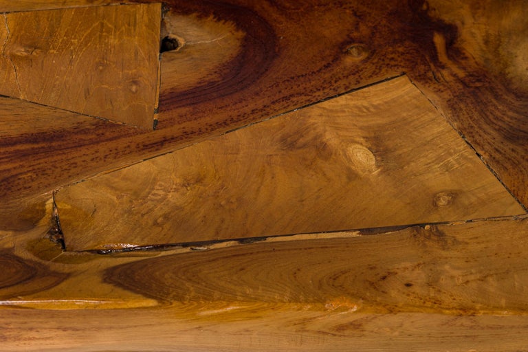 Rustic Tree Root Live Edge Lacquered Console Table For Sale at 1stDibs