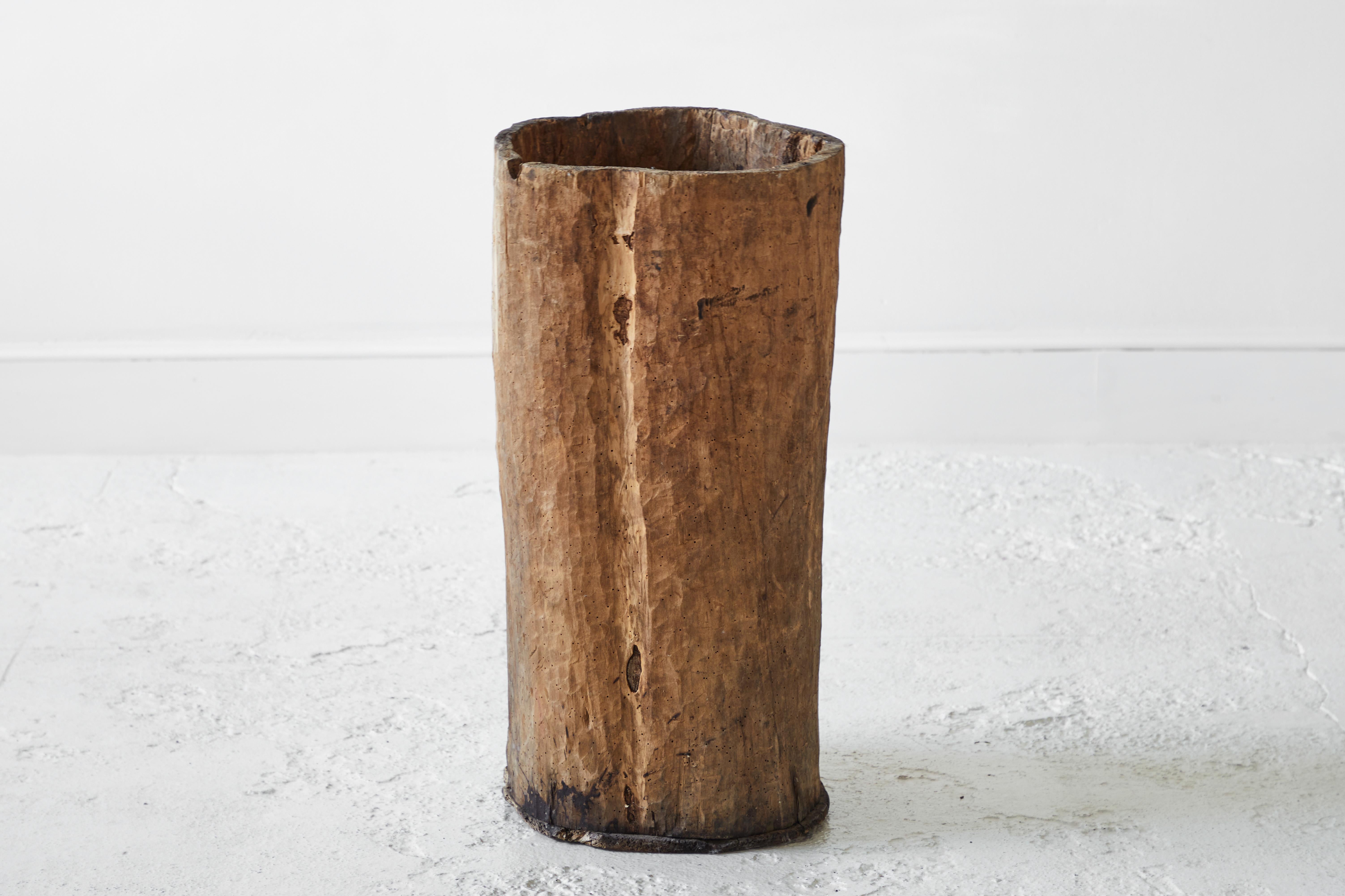 20th Century Rustic Tree Trunk Barrel