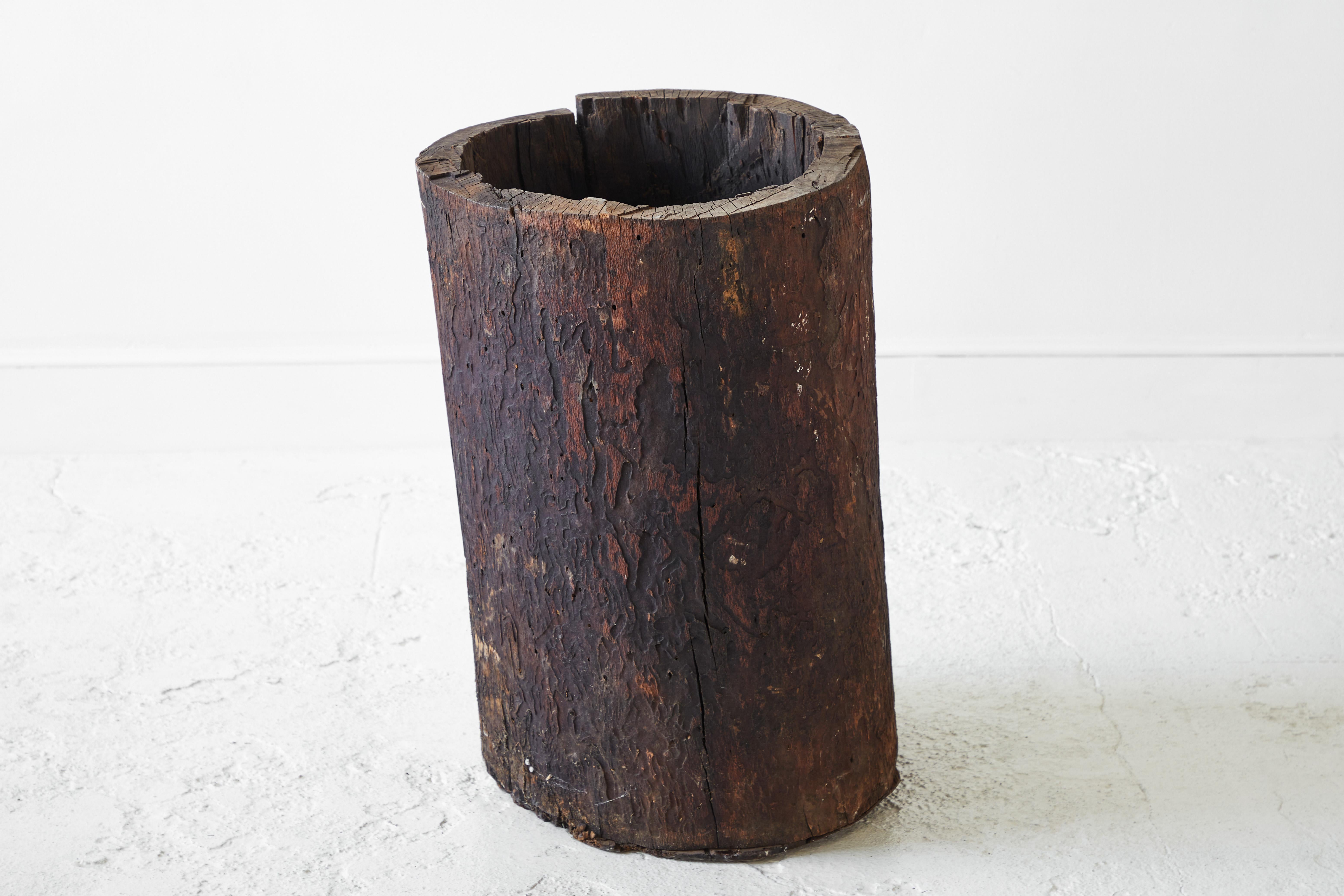 Rustic Tree Trunk Barrel 2