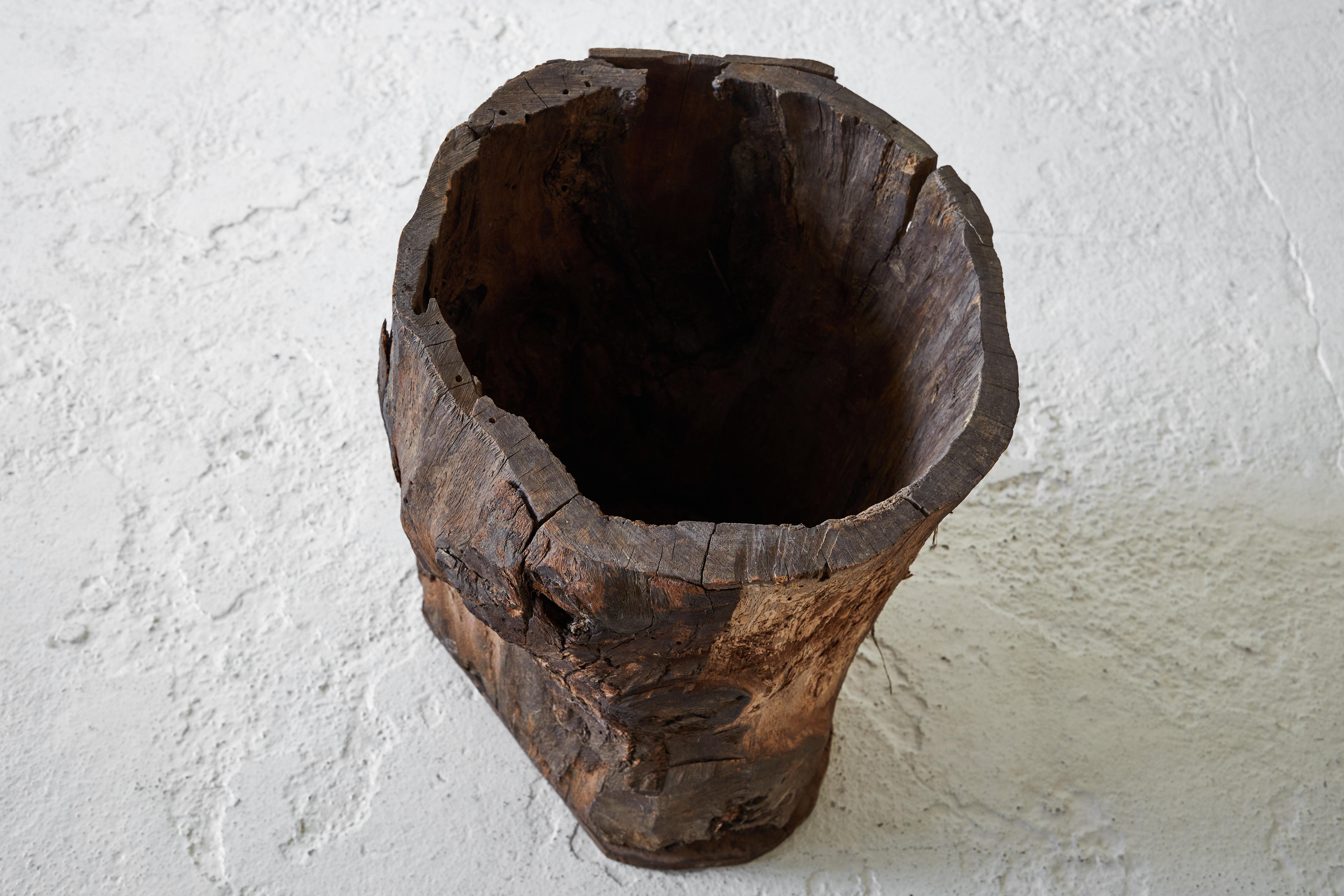 Rustic Tree Trunk Barrel 2