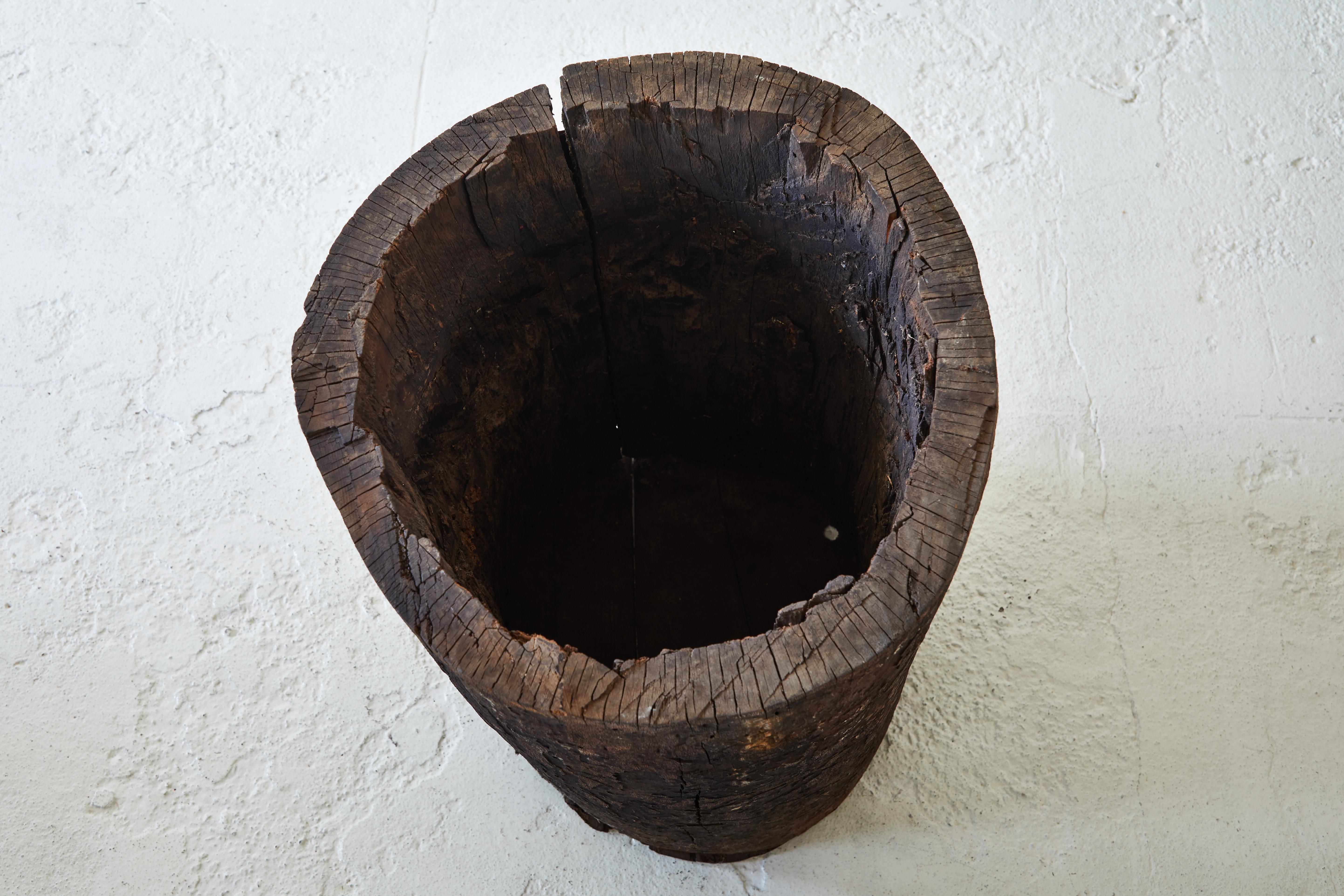 Rustic Tree Trunk Barrel 3