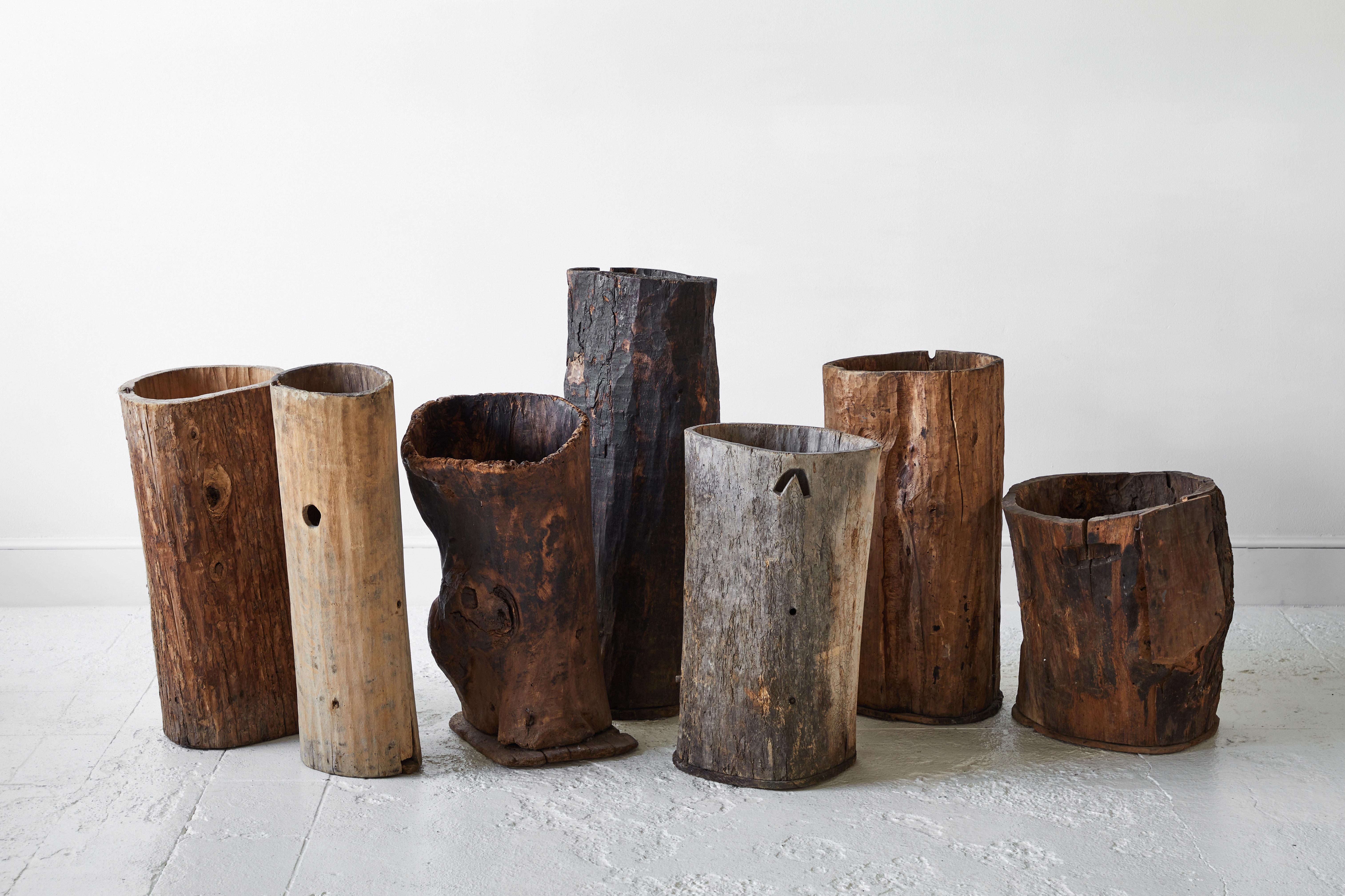 Rustic Tree Trunk Barrel 4