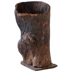 Rustic Tree Trunk Barrel