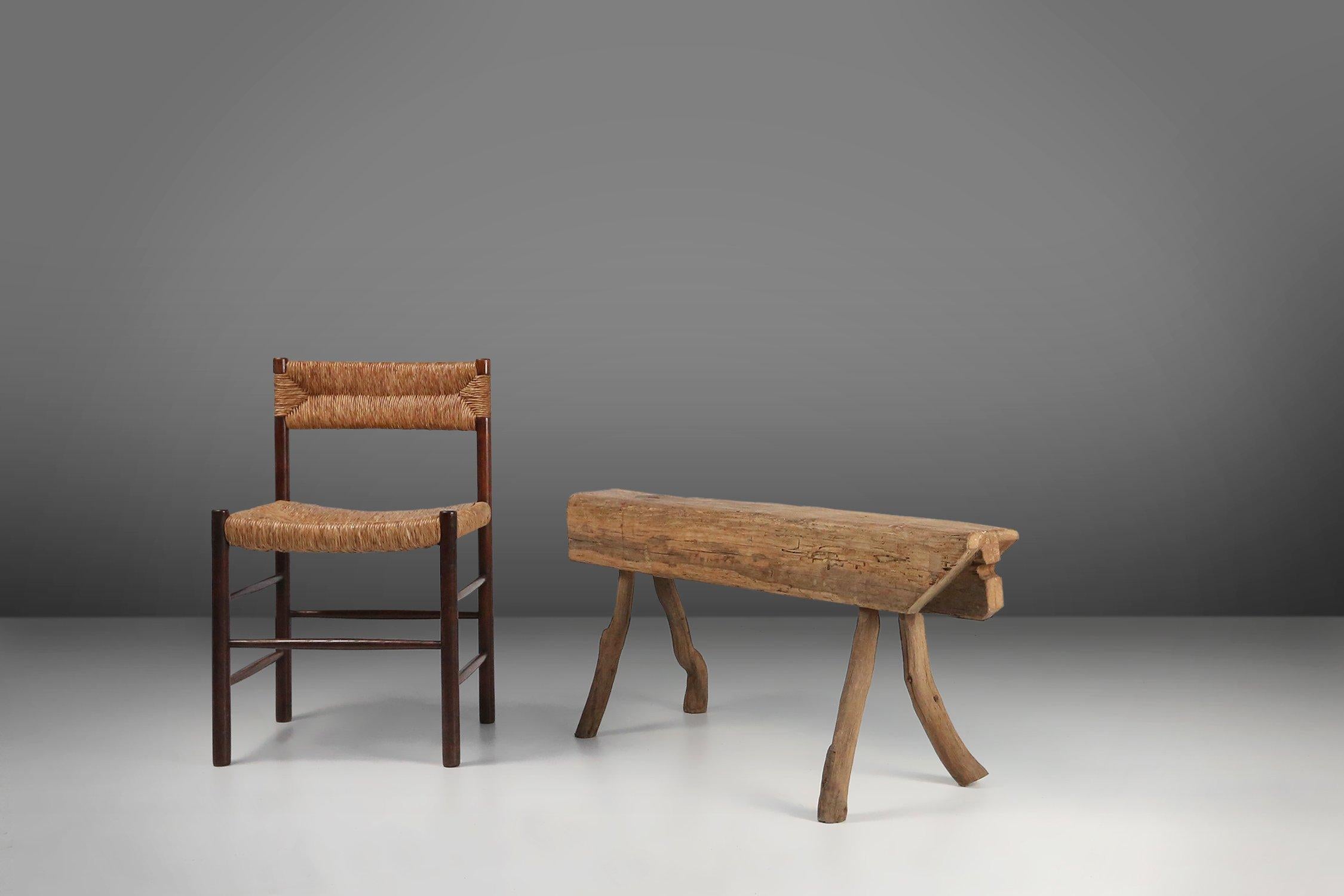 Rustic Tree Trunk Bench, France 1850s For Sale 4