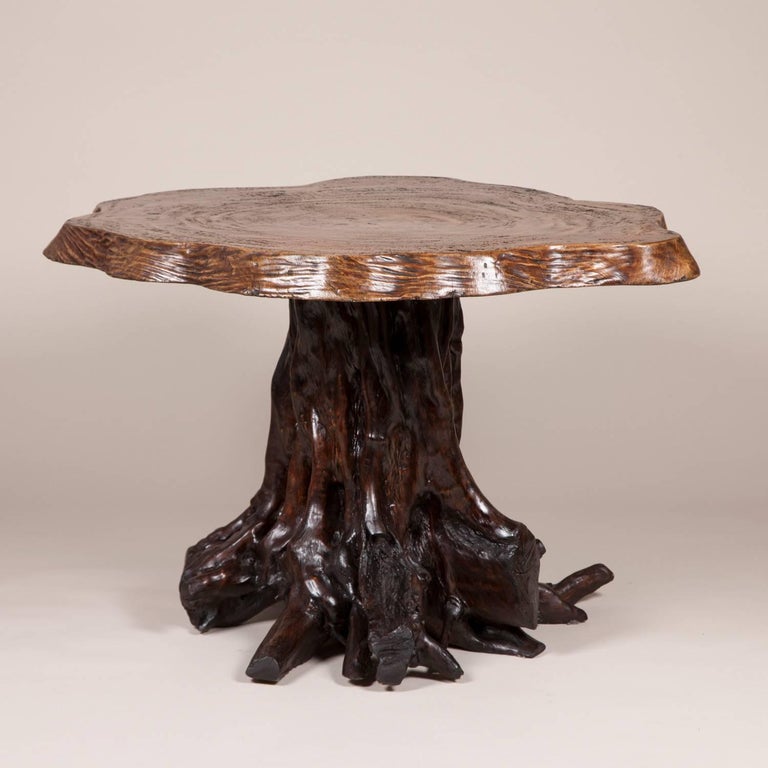Rustic Tree Trunk Table For Sale at 1stDibs rustic tree furniture