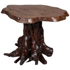 Vintage Rustic Tree Trunk Table
