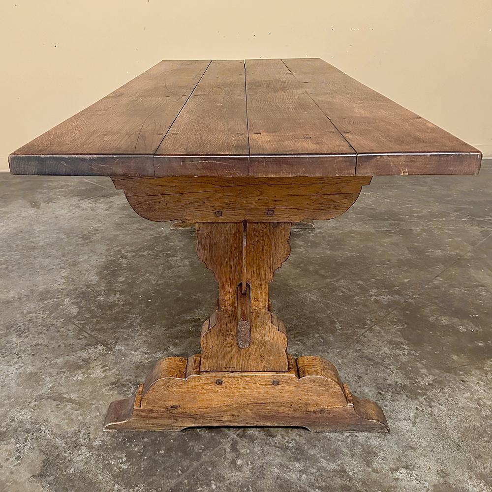 Rustic Trestle Dining Table For Sale 3