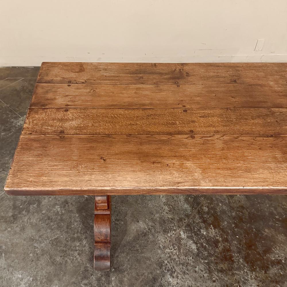 Rustic Trestle Dining Table For Sale 4