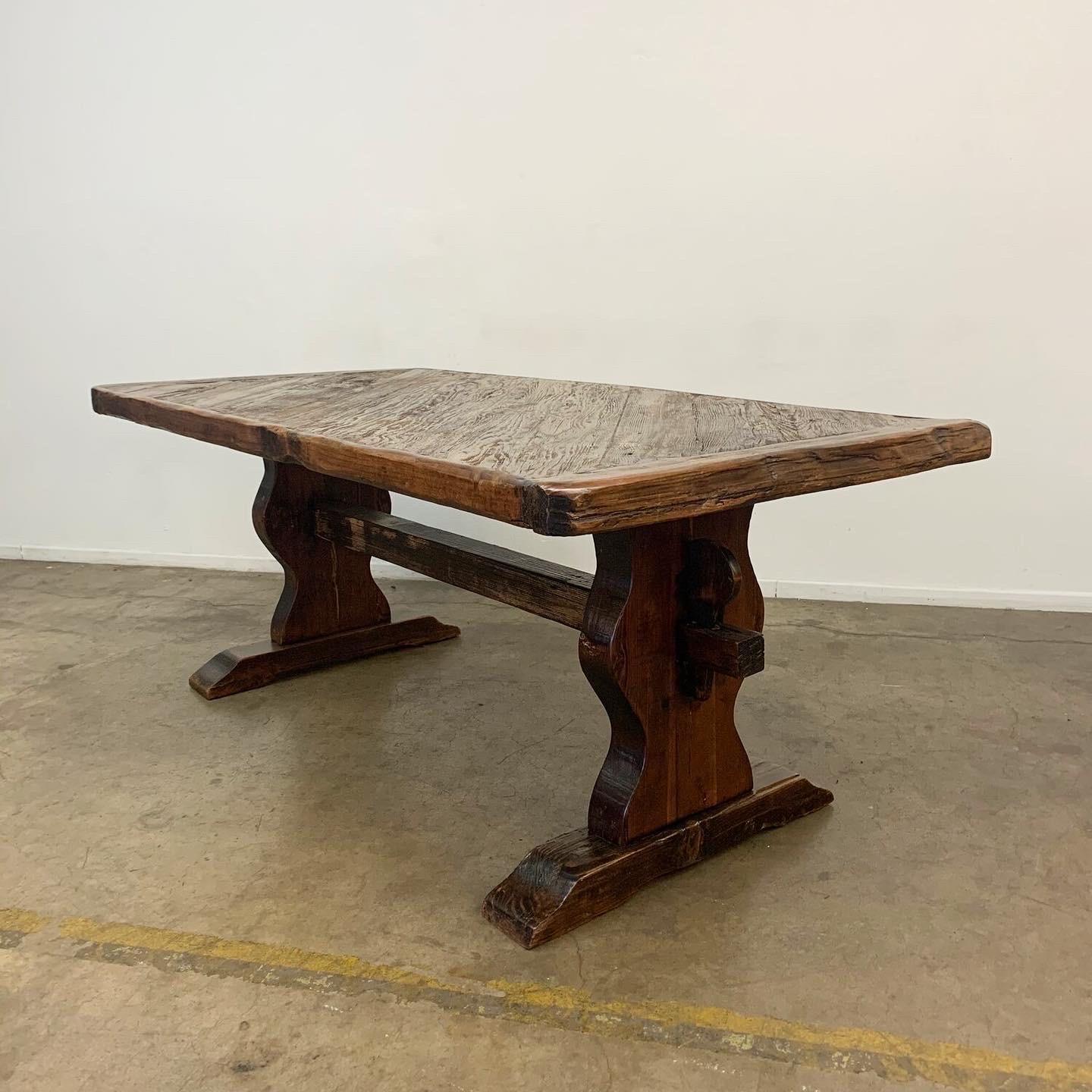 Rustic Trestle Dining Table 7