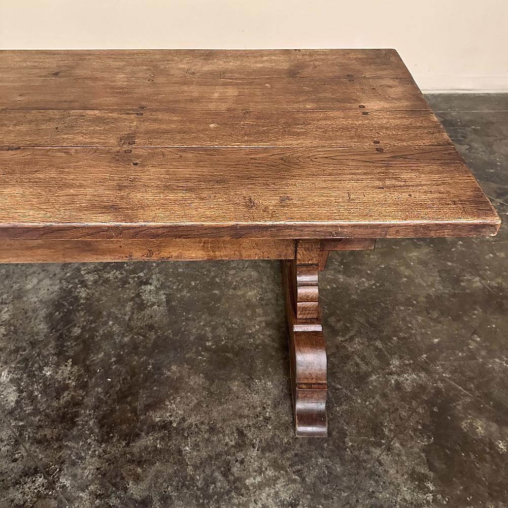 Rustic Trestle Dining Table For Sale 5