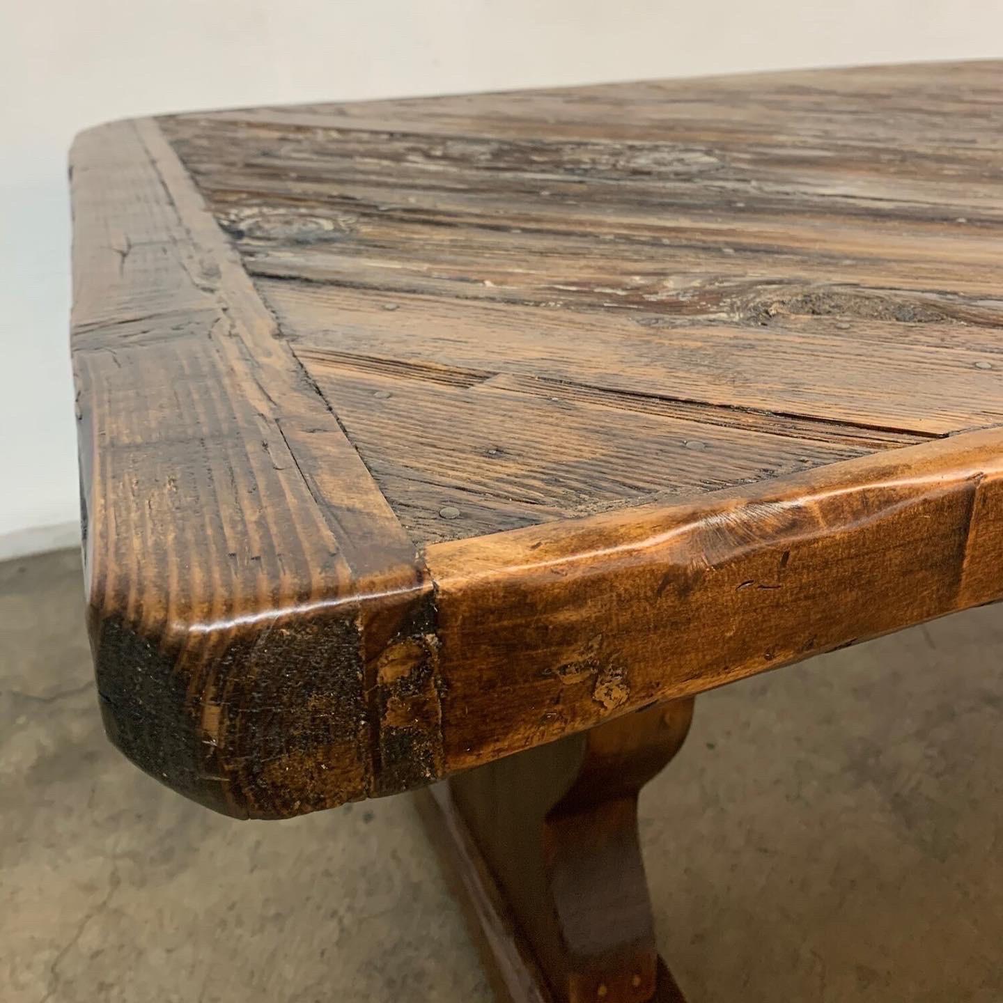 Rustic Trestle Dining Table 8