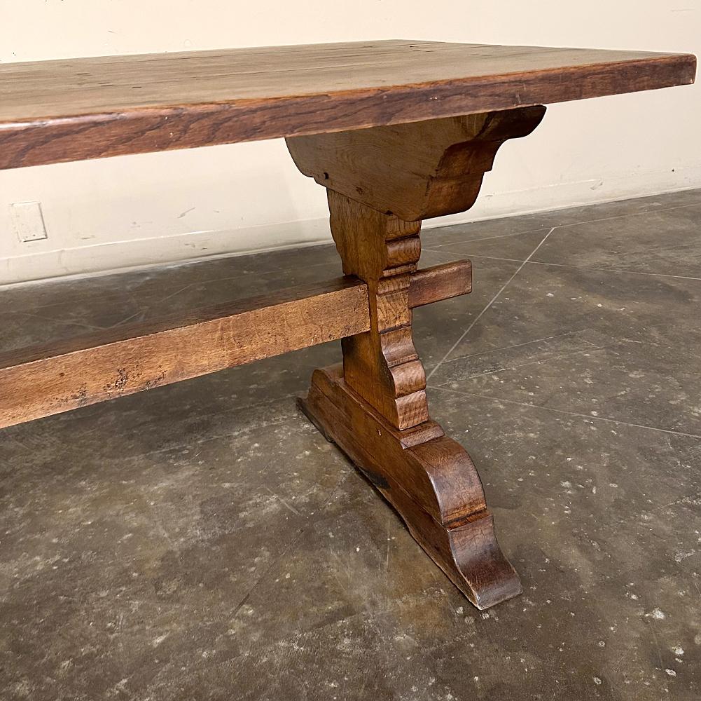 Rustic Trestle Dining Table For Sale 6