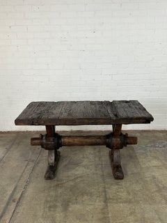 Rustic Trestle Dining Table