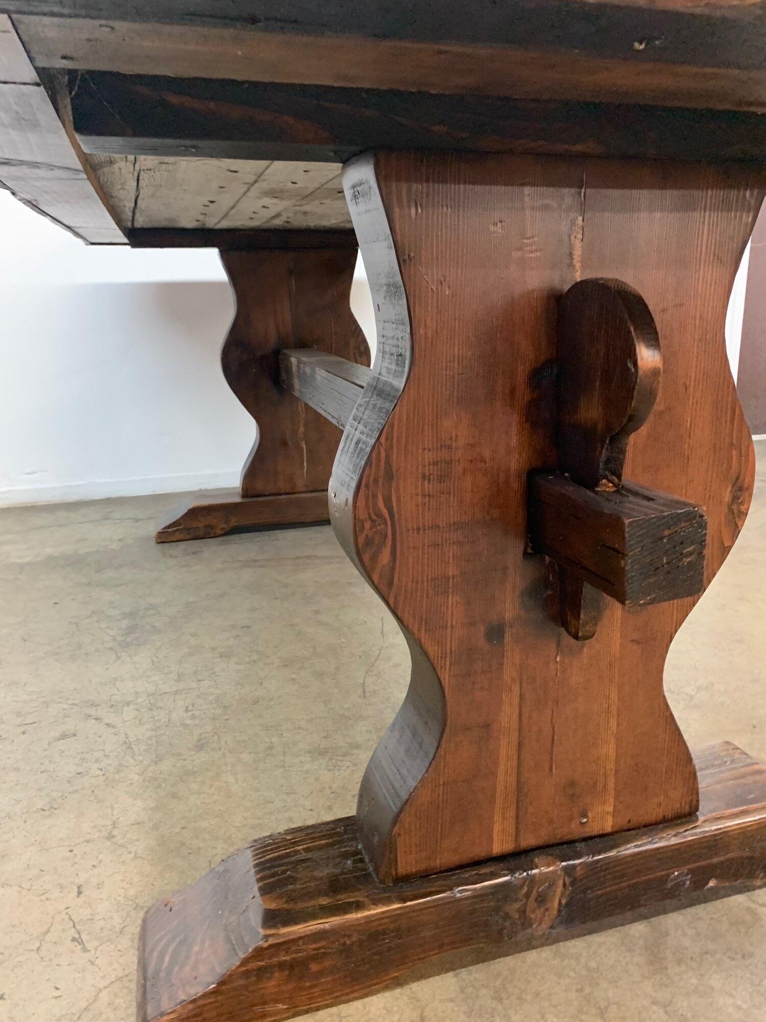 Rustic Trestle Dining Table 1