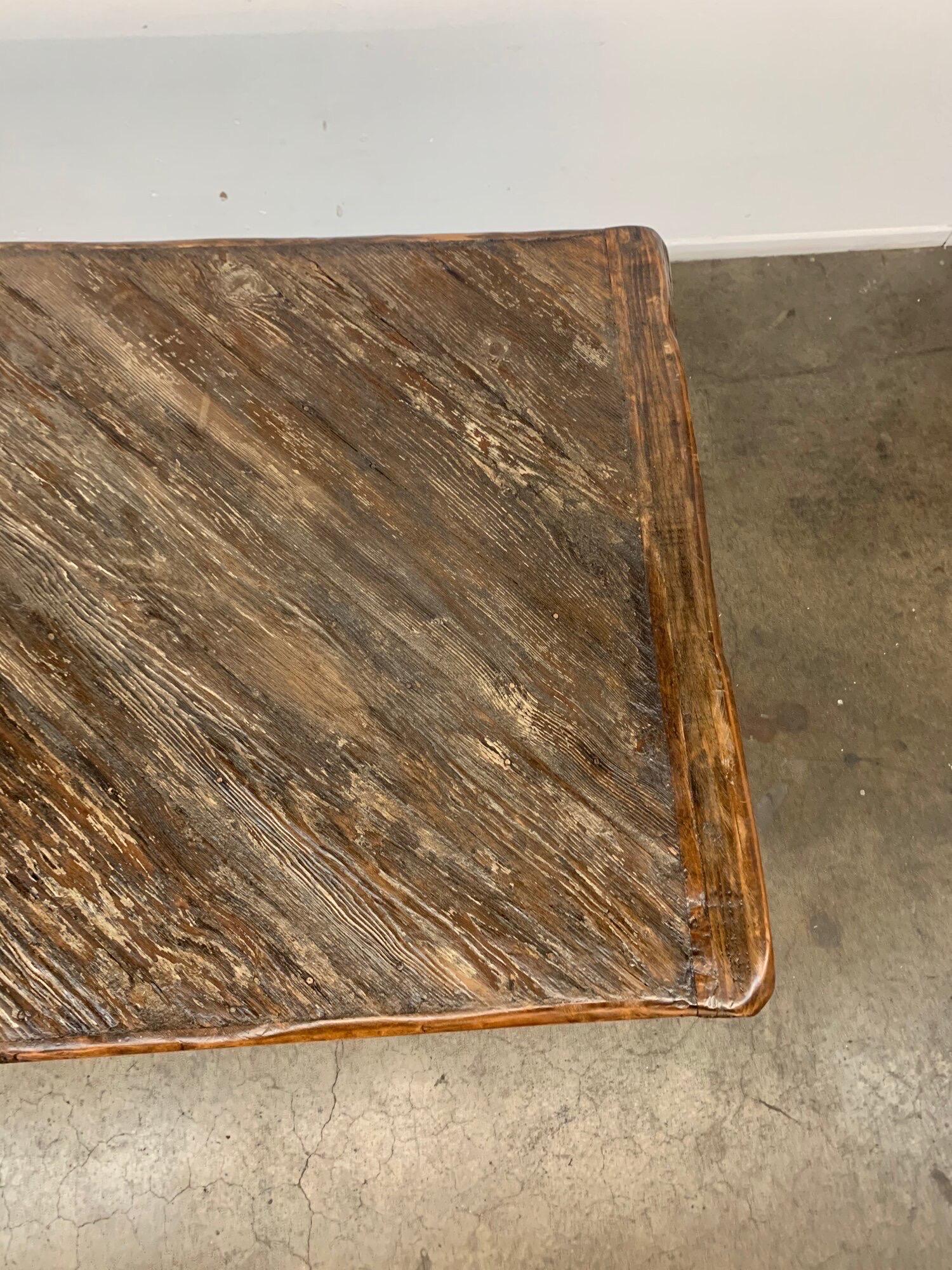 Rustic Trestle Dining Table 2