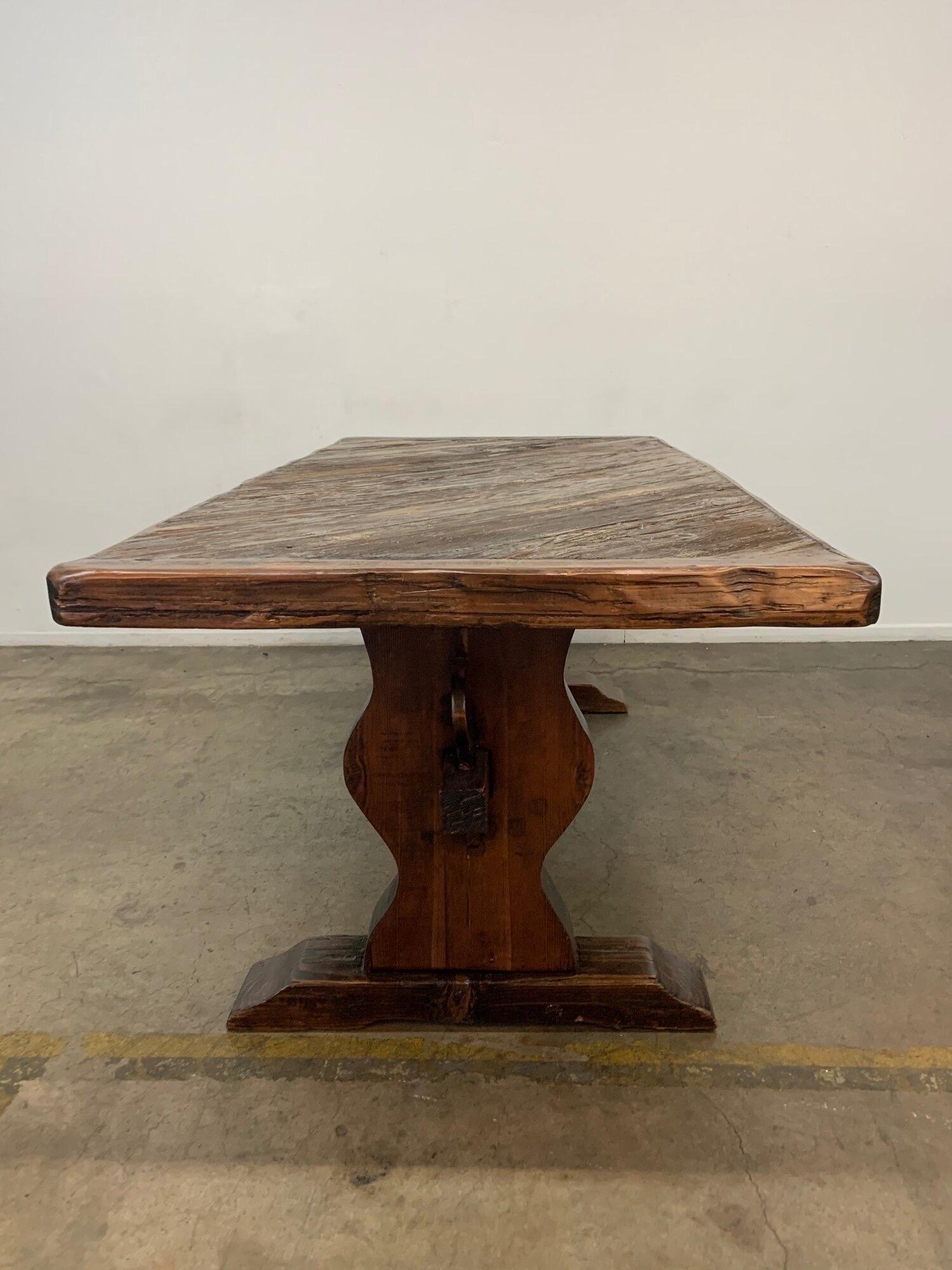 Rustic Trestle Dining Table 3