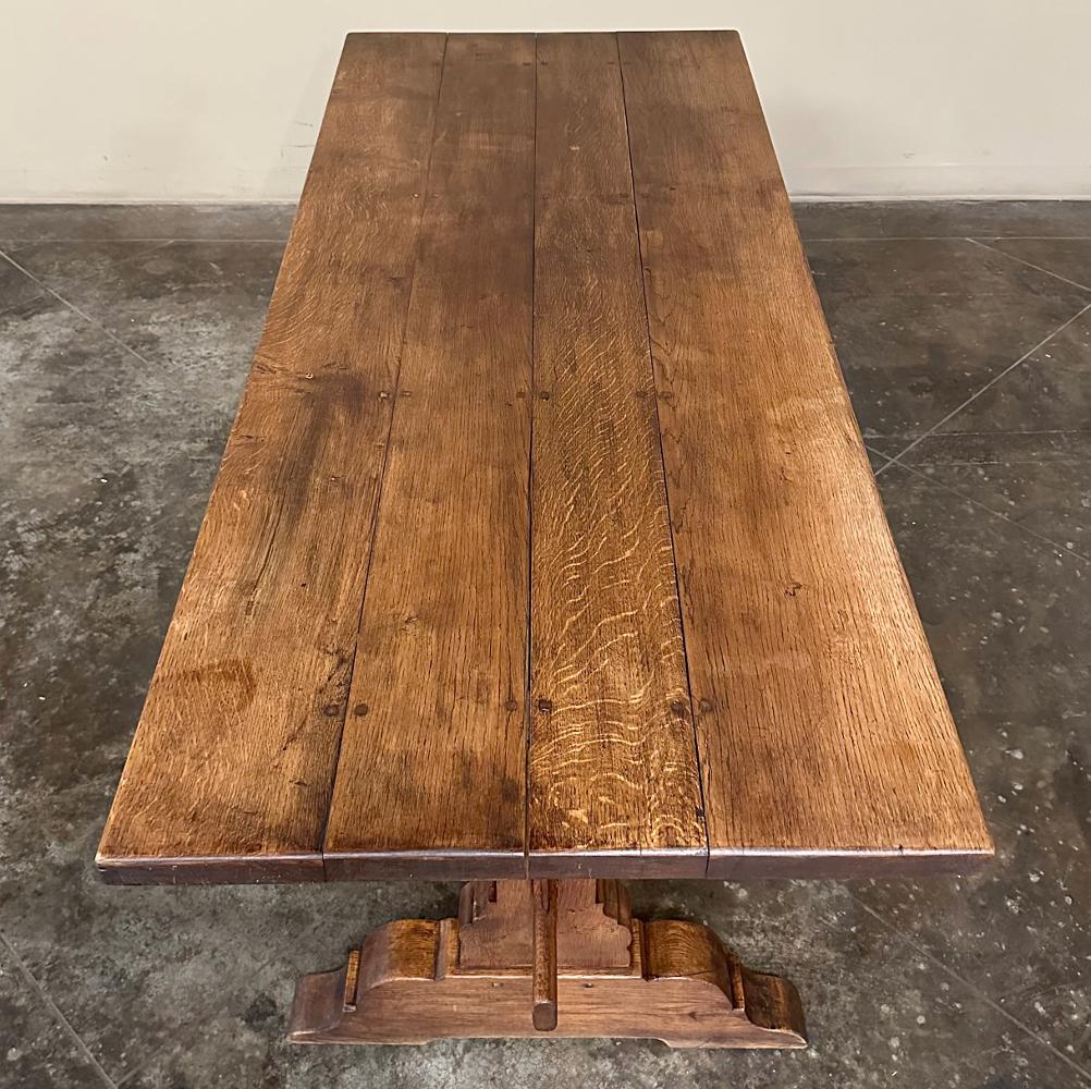 Rustic Trestle Dining Table For Sale 1