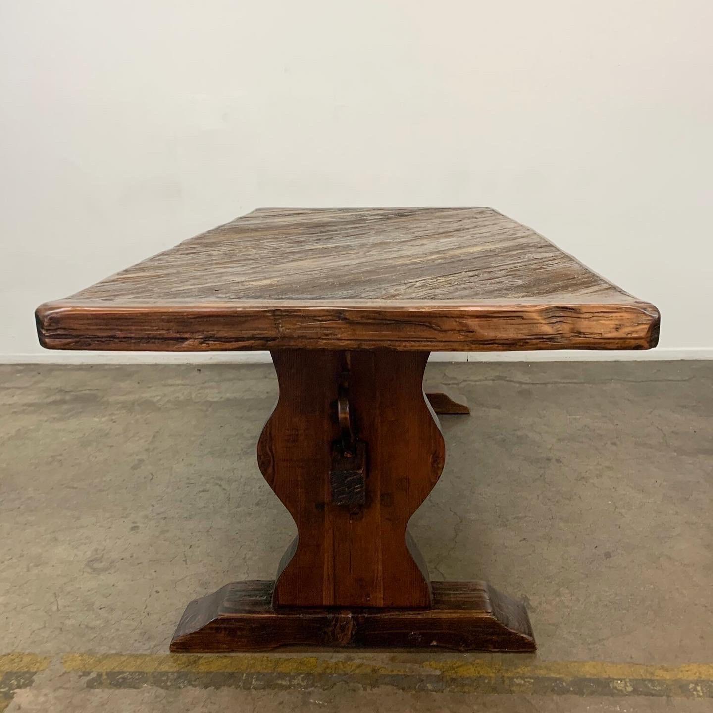 Rustic Trestle Dining Table 4