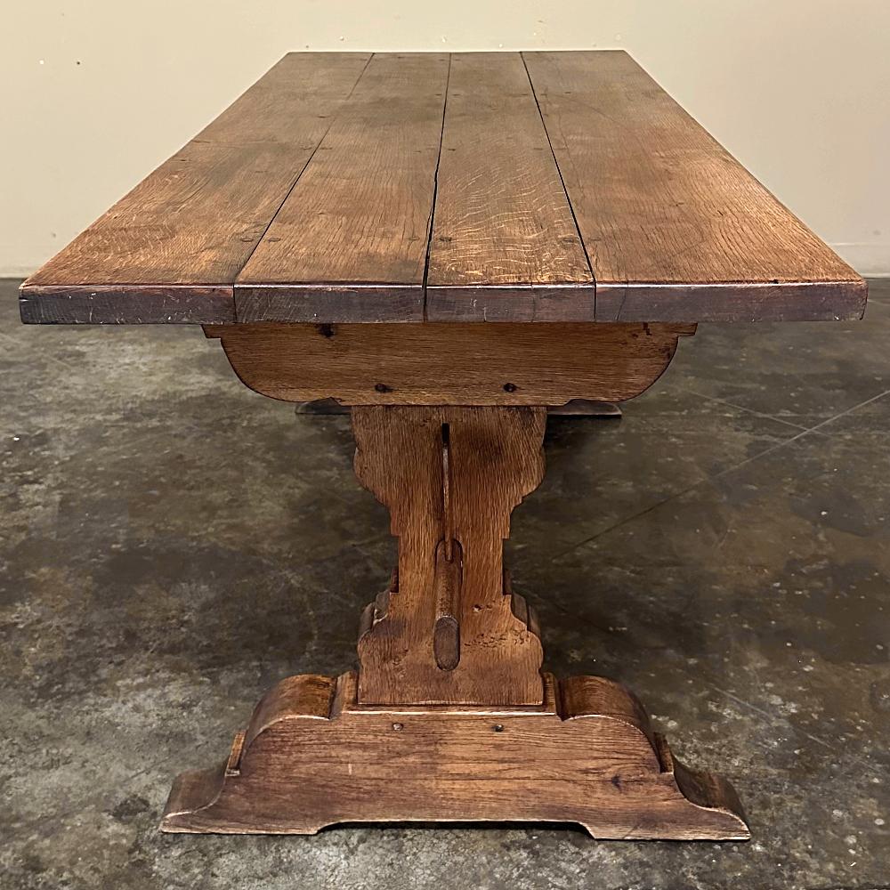 Rustic Trestle Dining Table For Sale 2