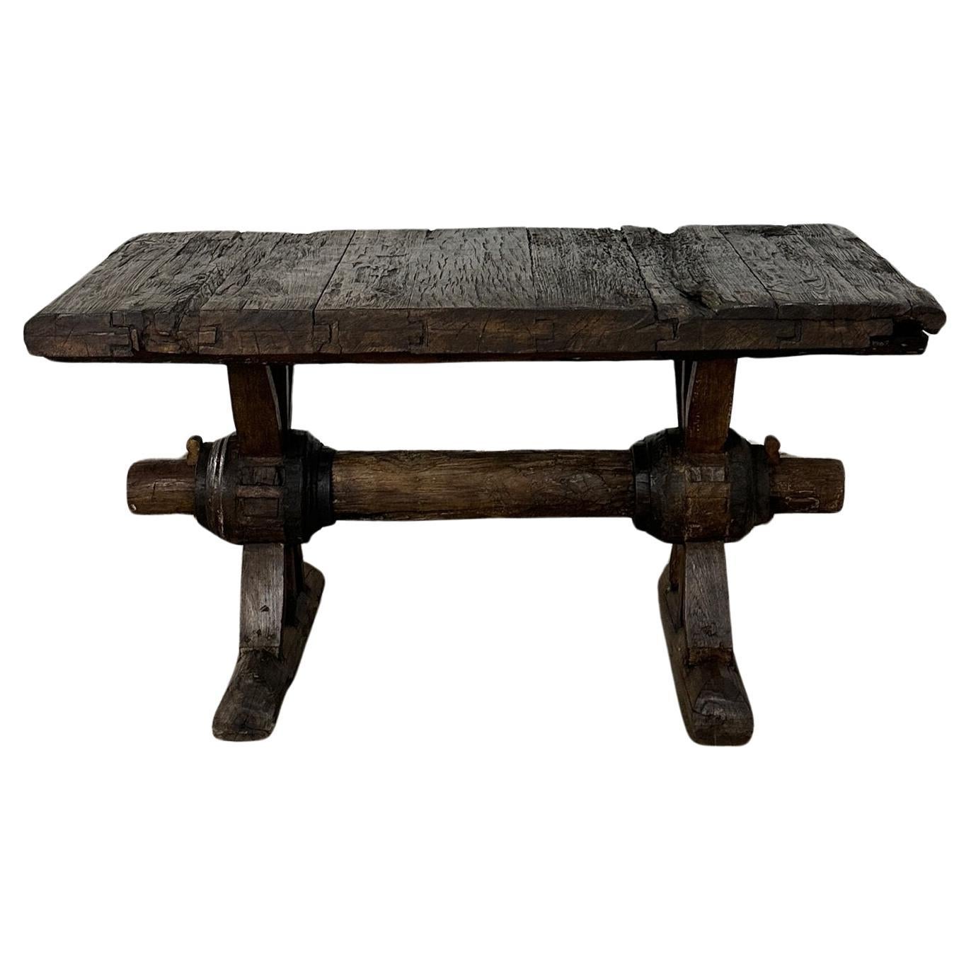 Rustic Trestle Dining Table For Sale