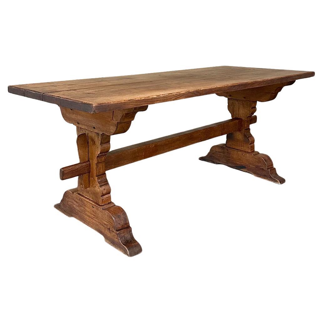 Rustic Trestle Dining Table For Sale