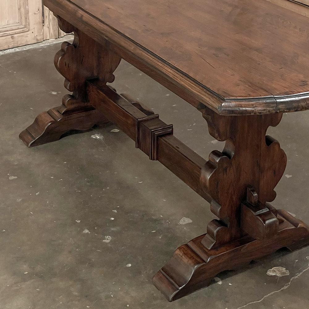 Rustic Trestle Sofa Table For Sale 10