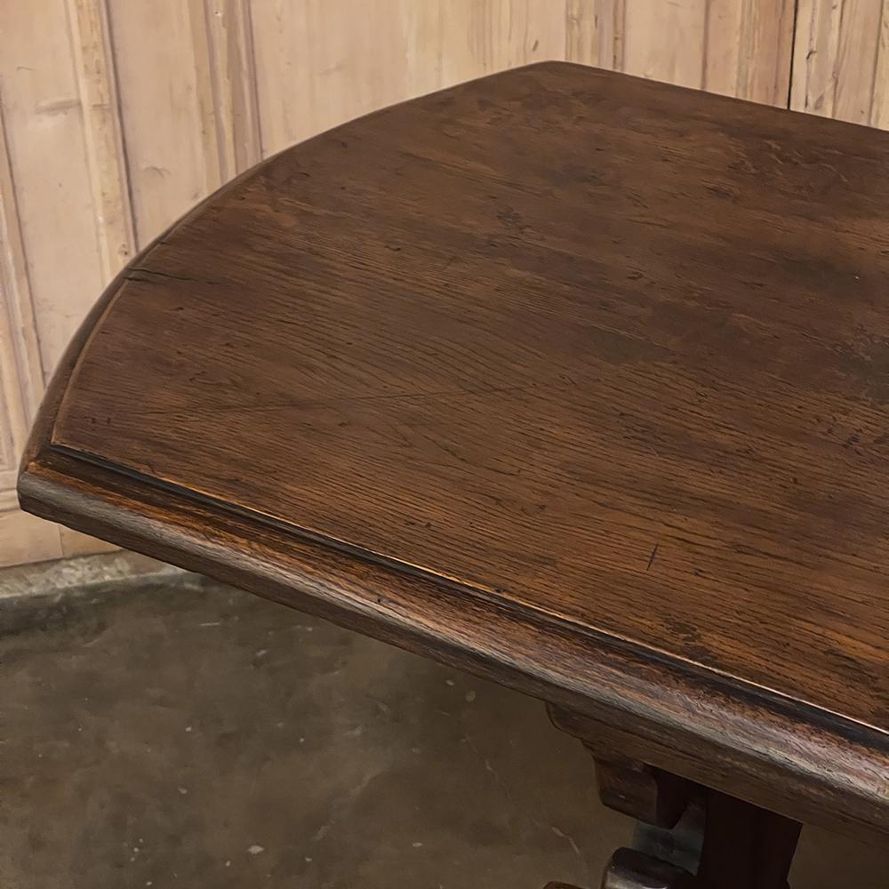 Rustic Trestle Sofa Table For Sale 1