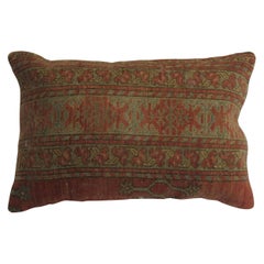 Rustic Tribal Afghan Antique Wool Bolster Size Rug Pillow