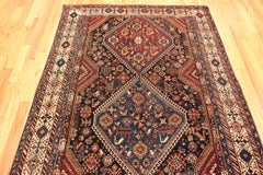 Antique Persian Qashqai Bird Rug. 5 ft 10 in x 10 ft 4 in