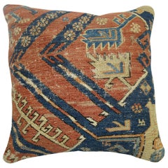 Rustic Tribal Persian Soumac Rug Pillow