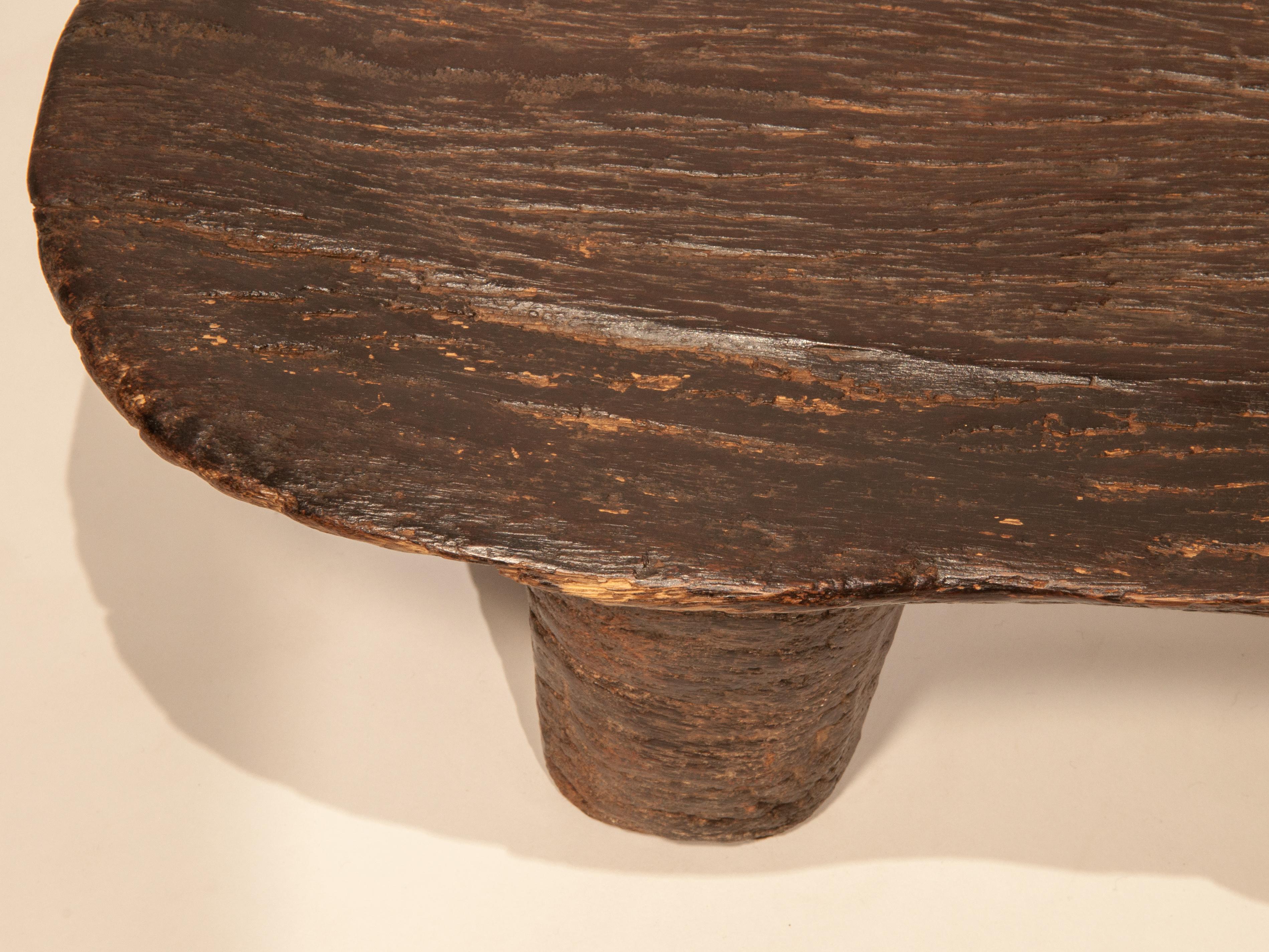 Rustic Tribal Wooden Stool, Fulani of Niger, Mid-20th Century In Good Condition In Point Richmond, CA