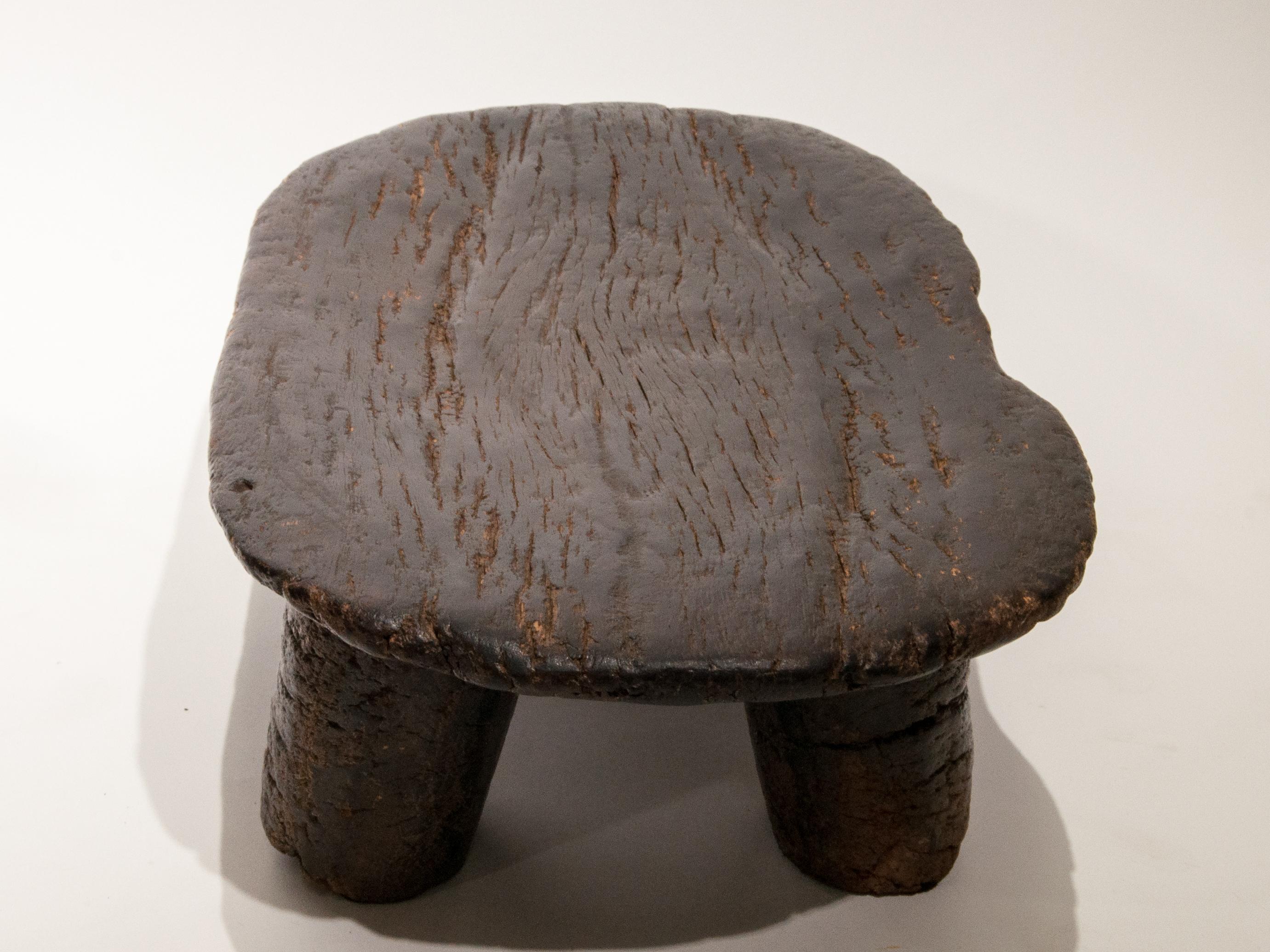 Rustic Tribal Wooden Stool, Fulani of Niger, Mid-20th Century 3