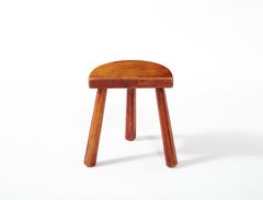 Tabouret tripode rustique, France, années 1960
