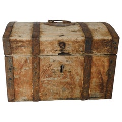 Vintage Rustic Trunk with Metal Strapping