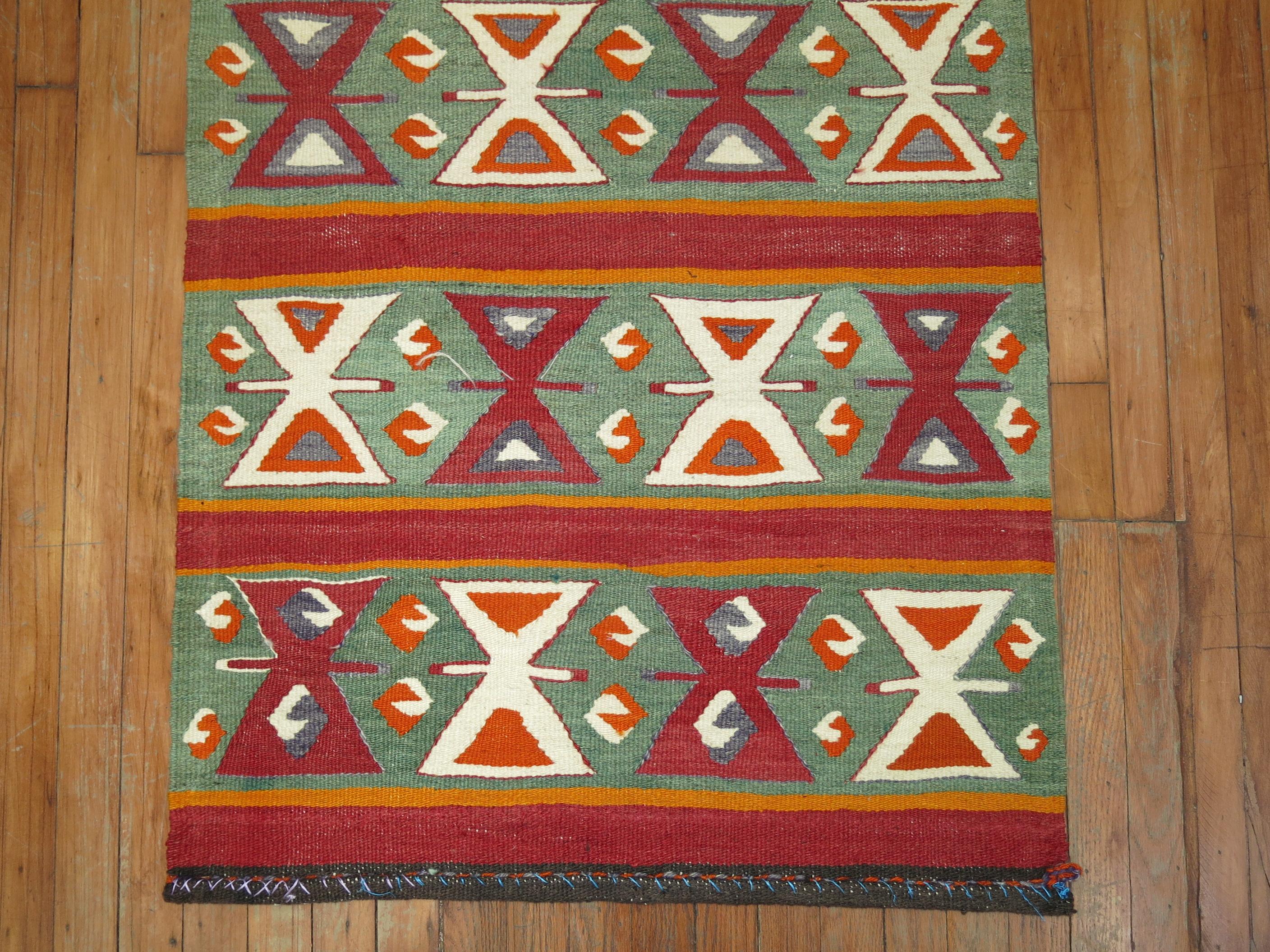 Rustic Turkish Kilim In Good Condition For Sale In New York, NY