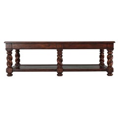 Rustic Turned Leg Cocktail Table