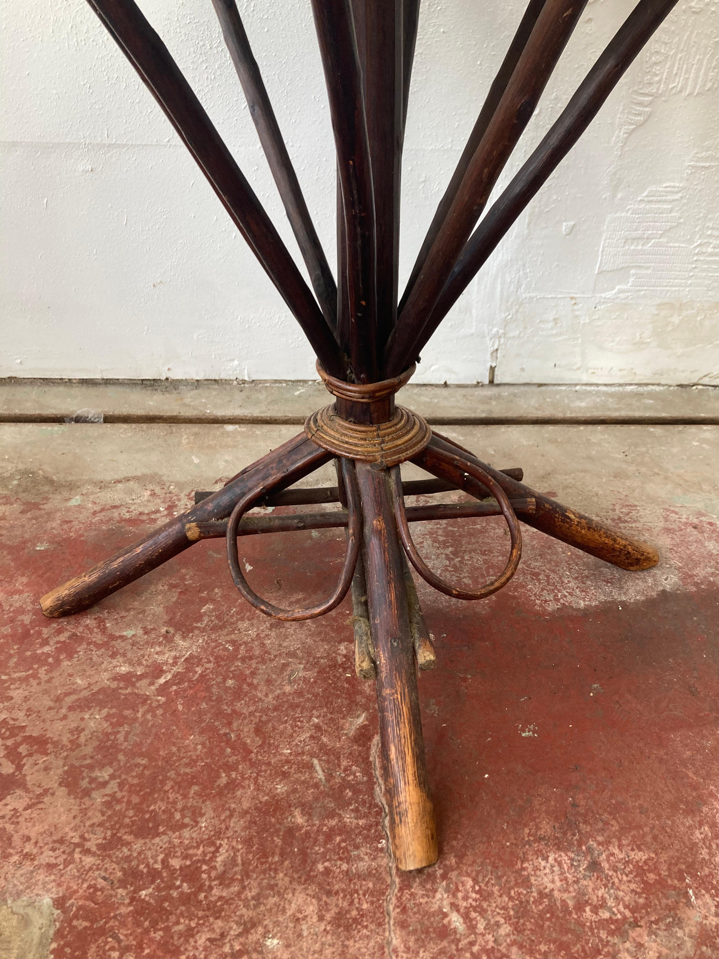 French Rustic Twig Centre Gueridon Table For Sale