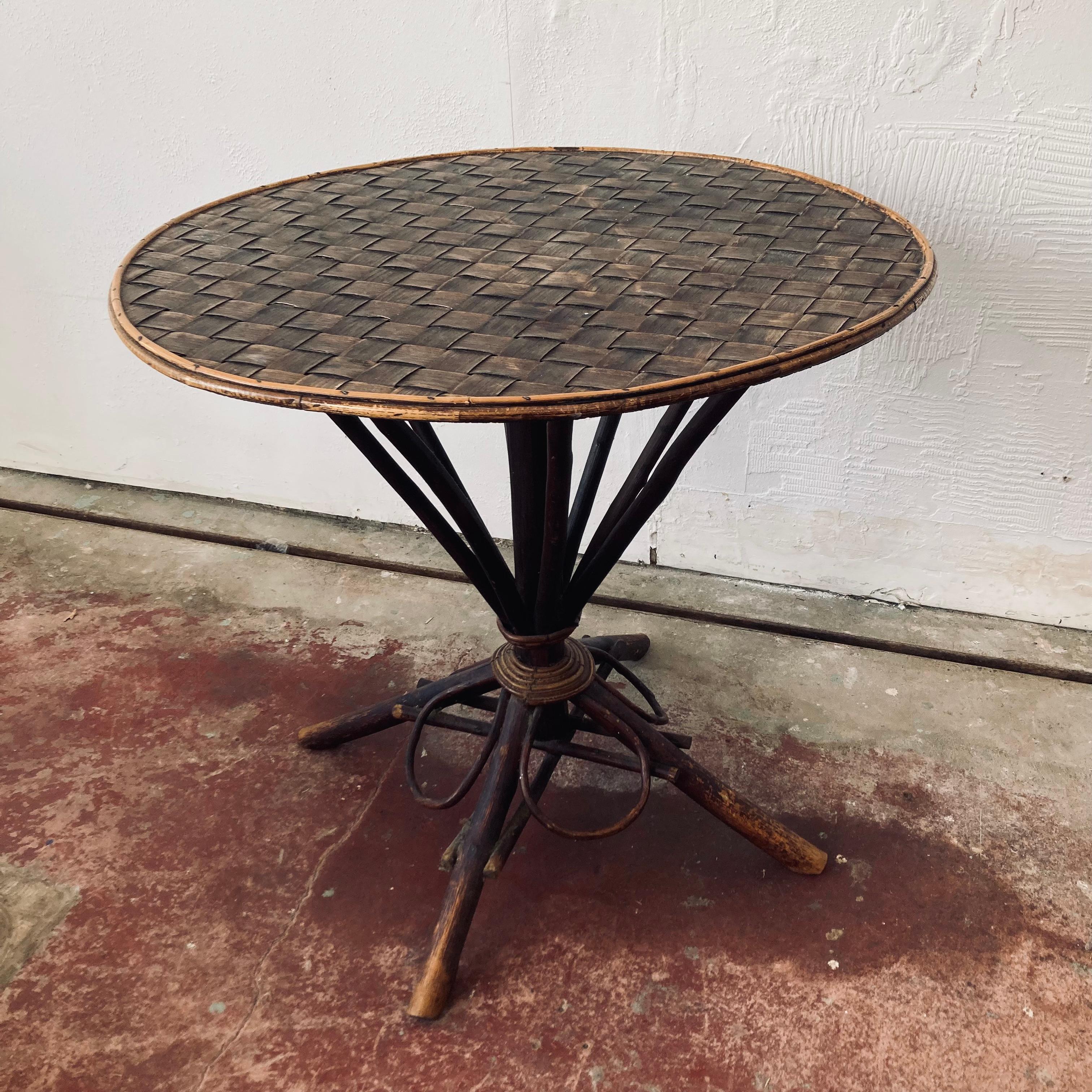Rustic Twig Centre Gueridon Table In Fair Condition For Sale In Sherborne, GB