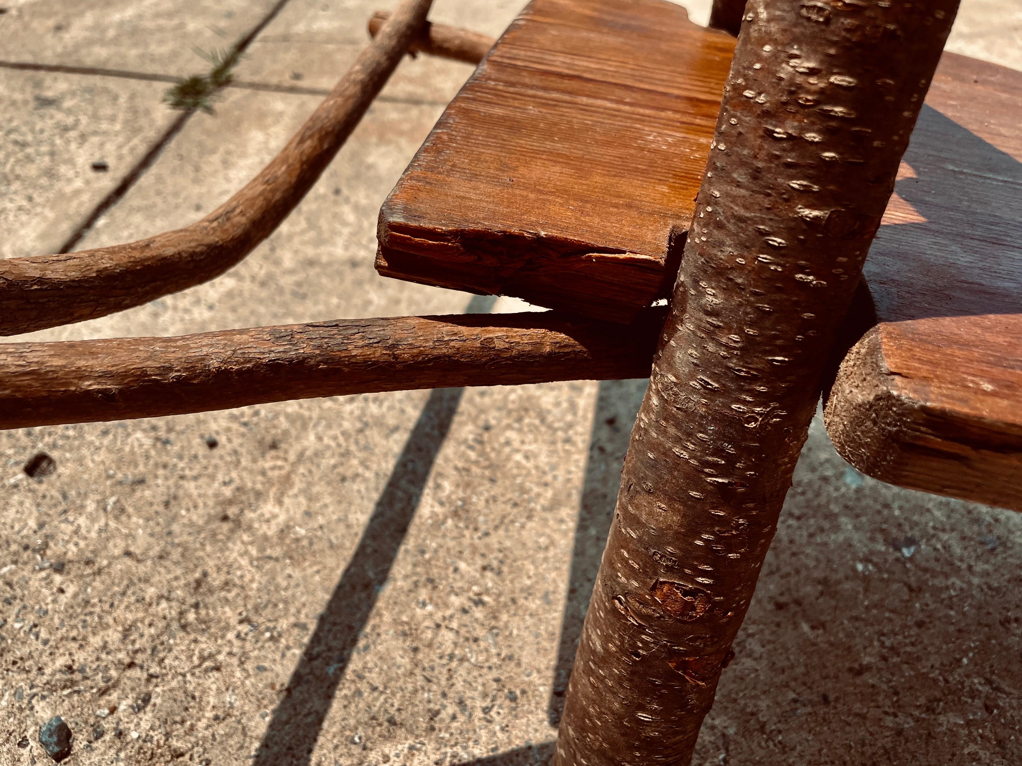 Rustic Twig Stick Branch Handmade Guitar Stand Holder Table Adirondack Cabin For Sale 1