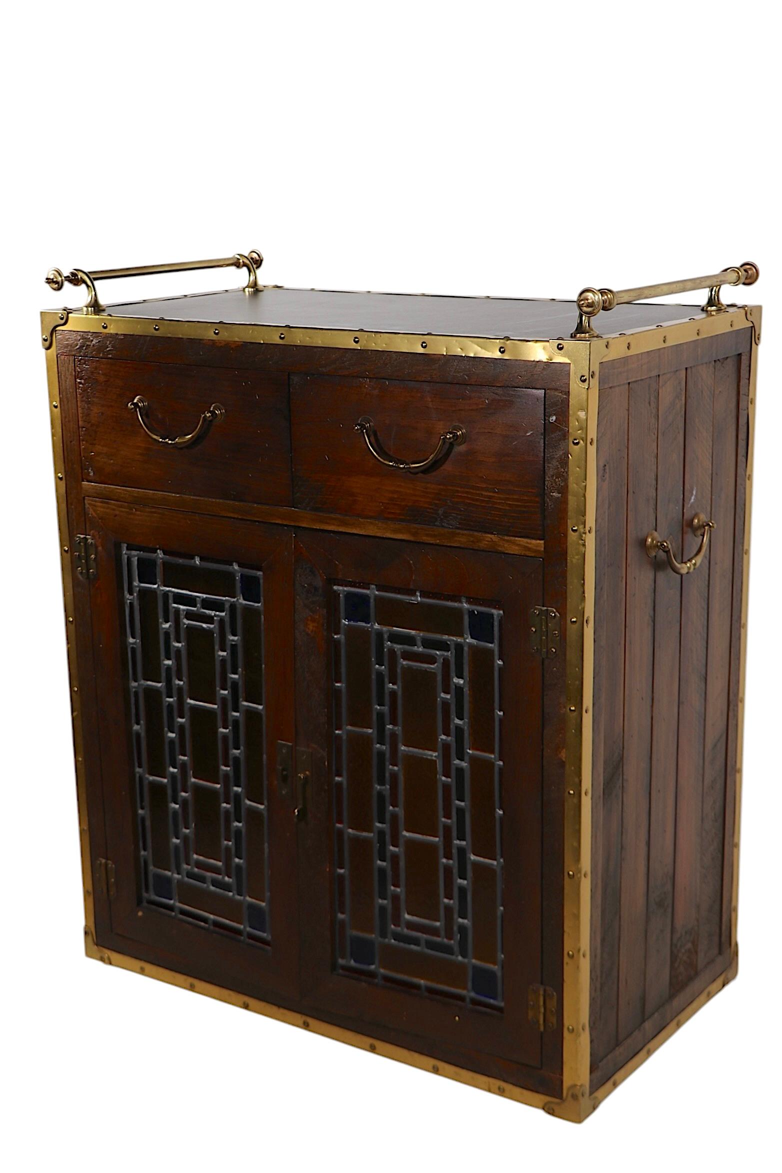 Rustic Two Door Dry Bar by Habersham Furniture c. 1990's For Sale 4