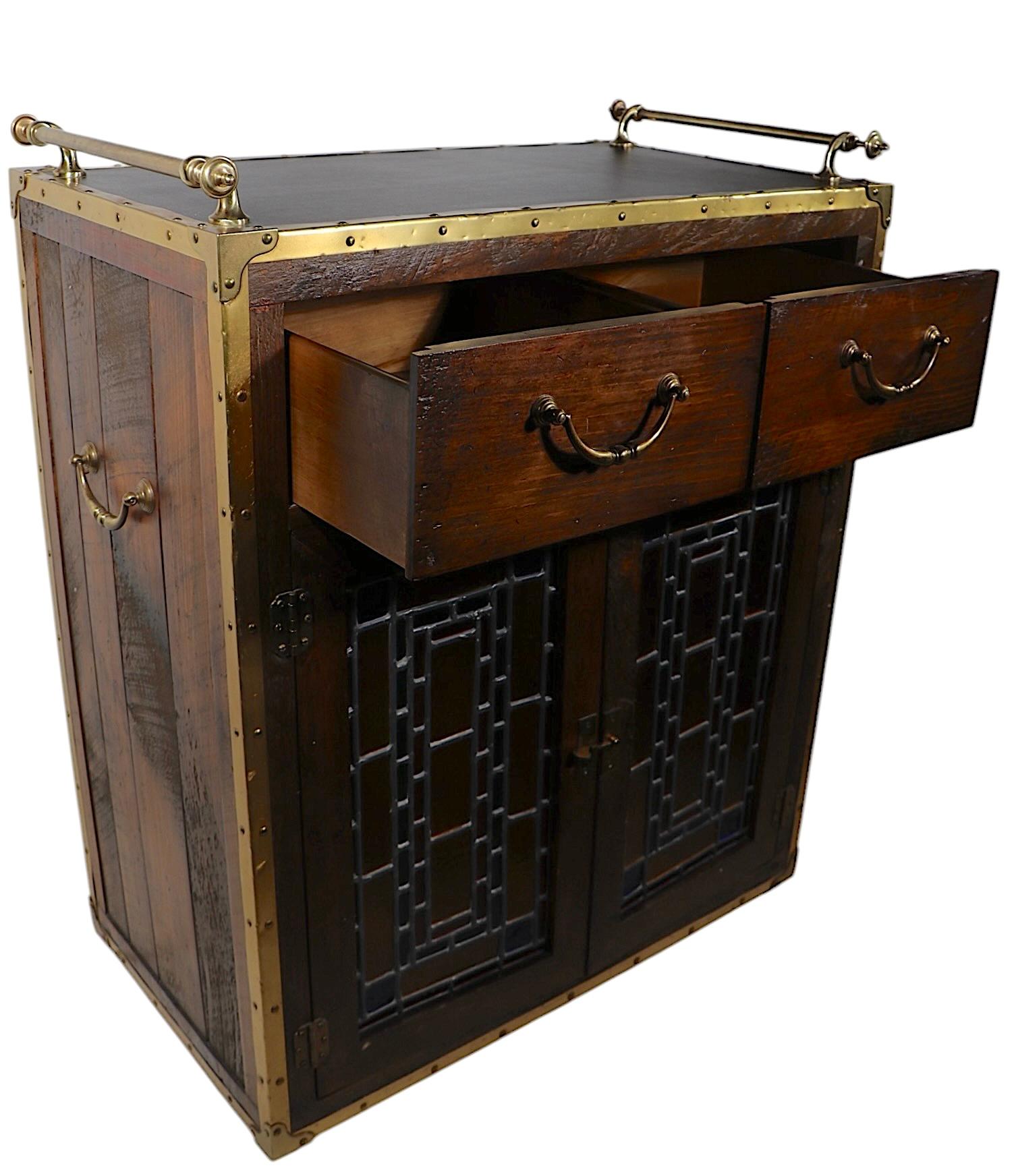 Rustic Two Door Dry Bar by Habersham Furniture c. 1990's For Sale 3