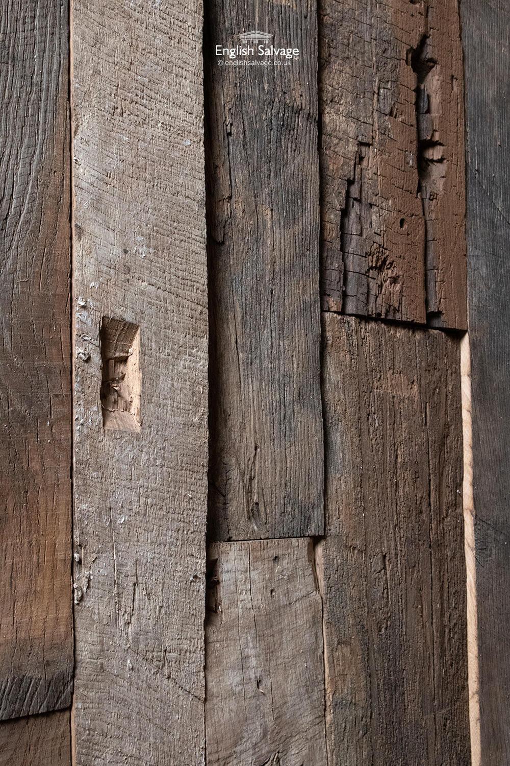 European Rustic Untreated Oak Barn Cladding Panels, 20th Century