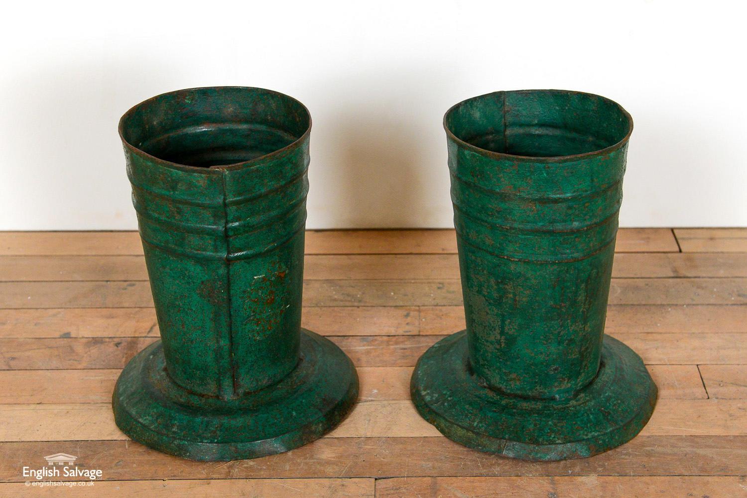 Rustic Vases or Pots Made from Recycled Metal, 20th Century In Good Condition For Sale In London, GB