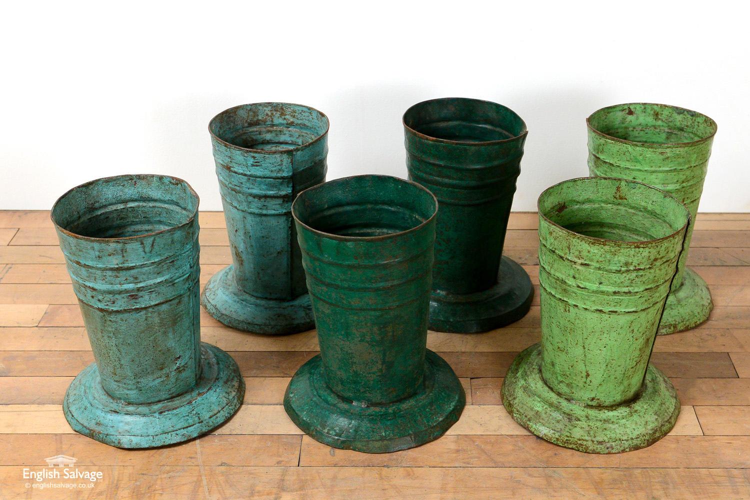 Rustic Vases or Pots Made from Recycled Metal, 20th Century For Sale 2