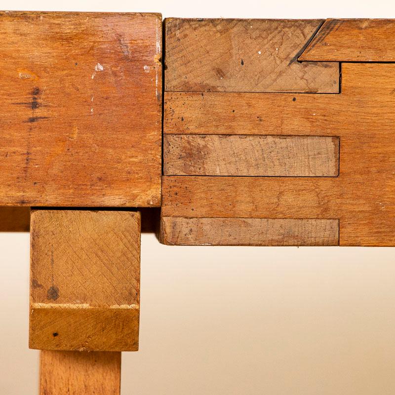 Wood Rustic Vintage Carpenter's Workbench Work Table