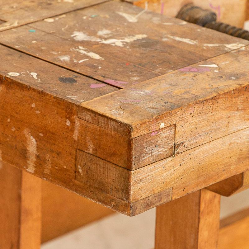Rustic Vintage Carpenter's Workbench Work Table 1