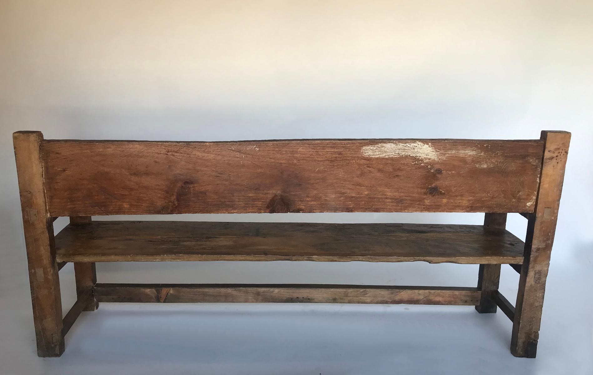 Rustic Vintage Chajul Bench In Good Condition In Los Angeles, CA