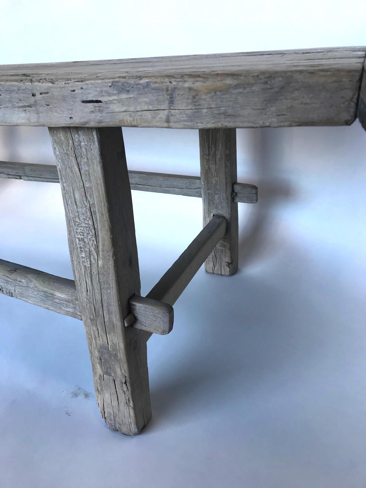 Rustic Vintage Elm Bench or Coffee Table 4