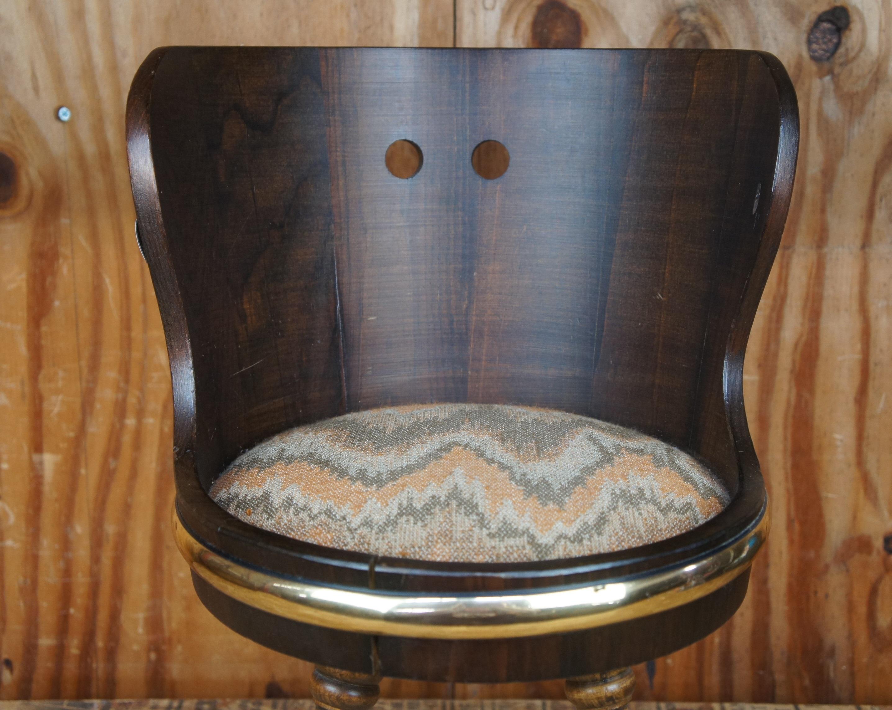 Childs Chair Hickory Nautical, rustikaler Vintage-Kinderstuhl, Firkin, Zuckerhut, Fassrücken (Polster) im Angebot