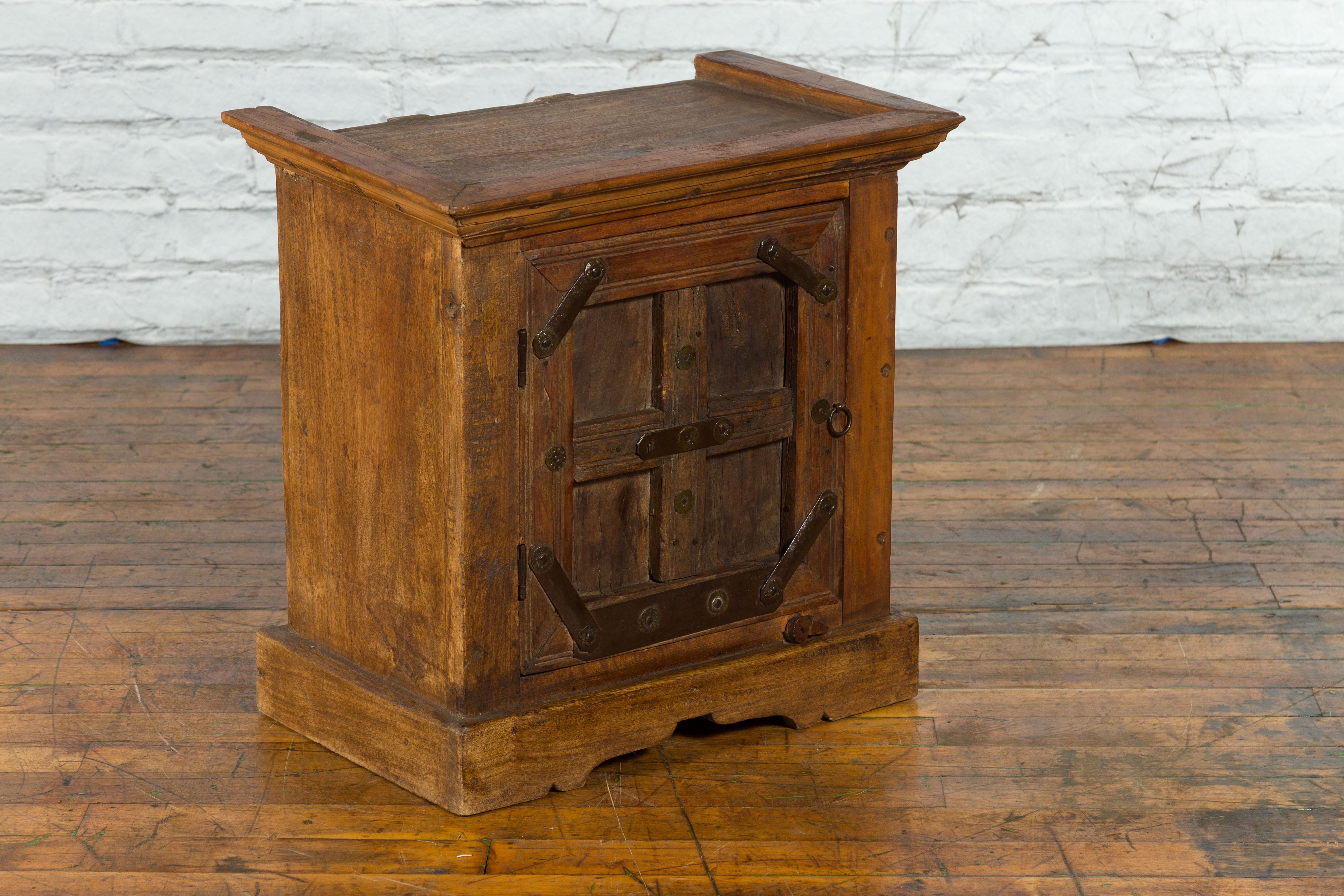 scalloped wood cabinet